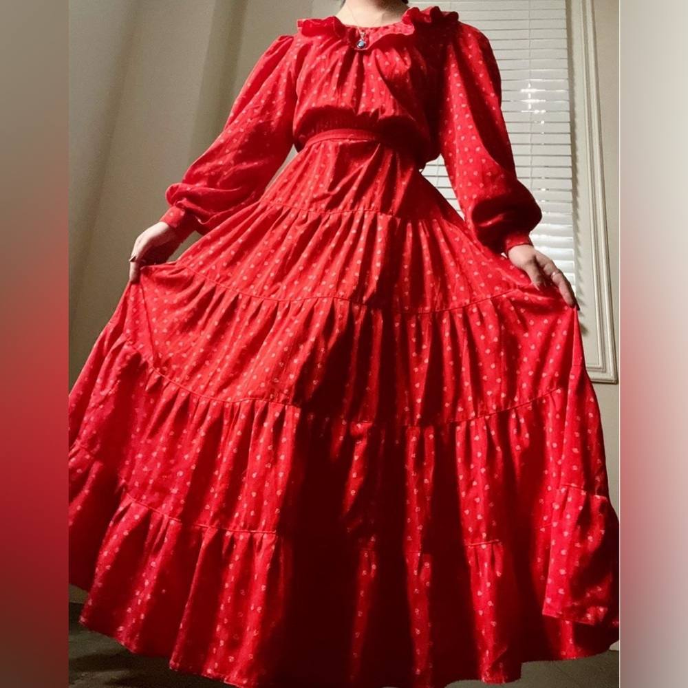 Red Mushroom Prairie Dress